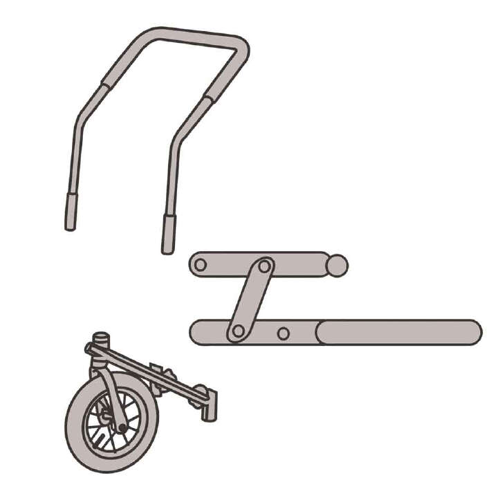 Nobby Jogger-Umbausatz für Hunde-Fahrradanhänger